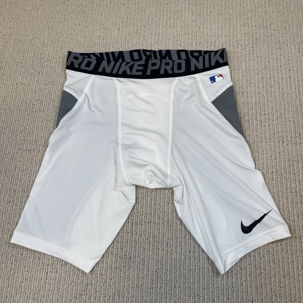 Nike Pro Hyperstrong Compression Shorts Mens XL White Baseball